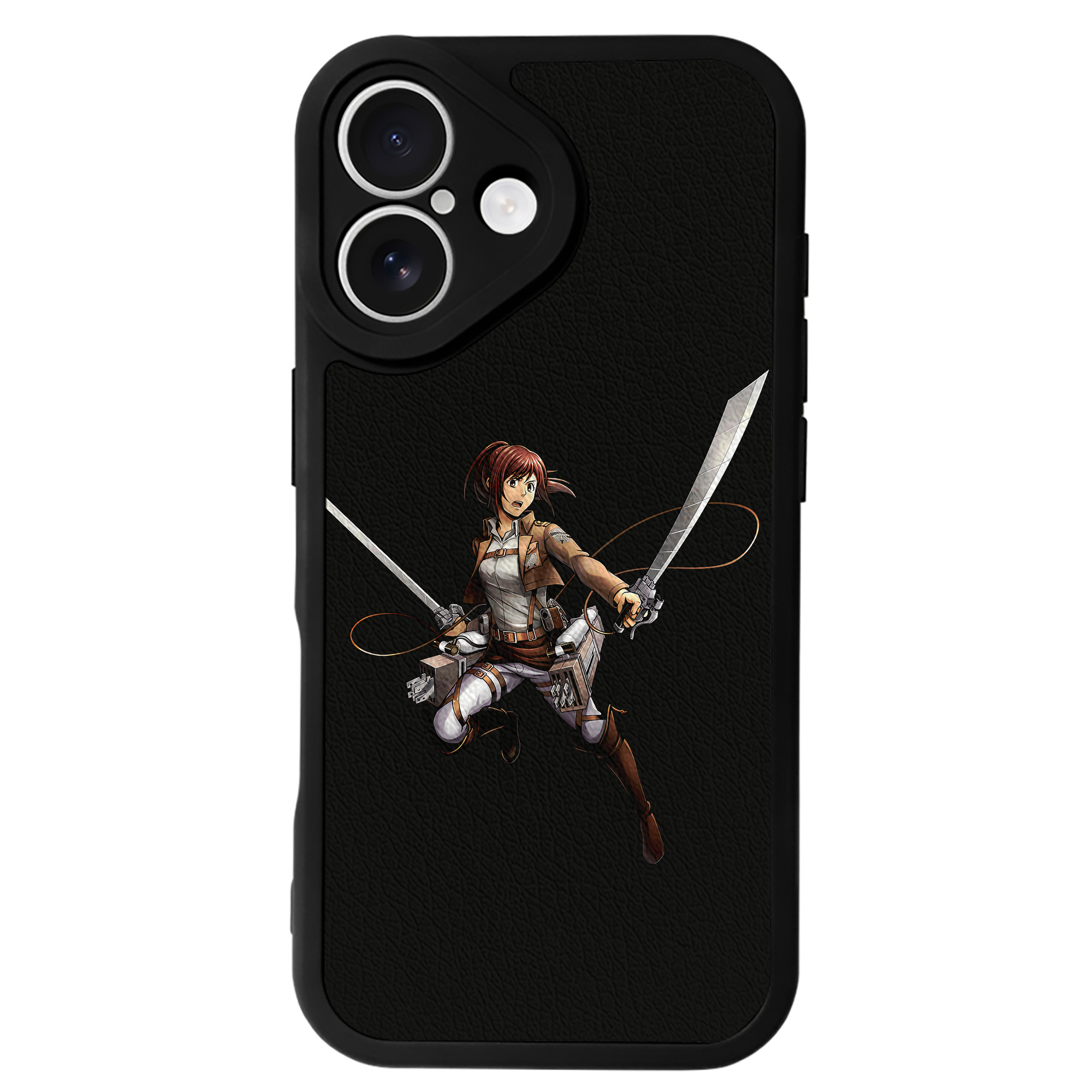 （画像用） 進撃の巨人 サシャ·ブラウス Attack on Titan Sasha Blaus 【iPhone 16シリーズ対応】シリコンスマホケース（レザー調） 材質：シリコン